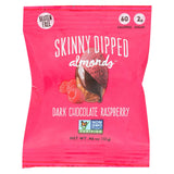 Skinny Dipped Almonds - Mini Dark Chocolate Raspberry - Case Of 48 - .46 Oz