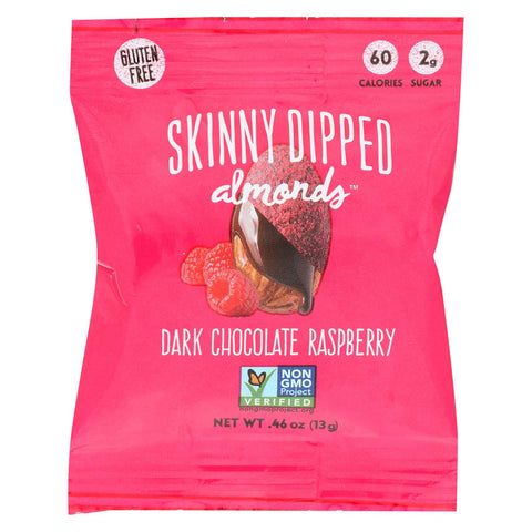 Skinny Dipped Almonds - Mini Dark Chocolate Raspberry - Case Of 48 - .46 Oz