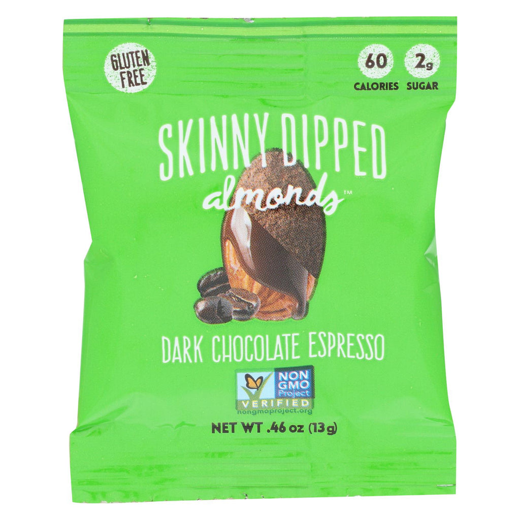 Skinny Dipped Almonds - Mini Dark Chocolate Espresso - Case Of 48 - .46 Oz