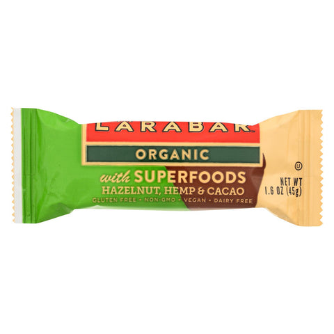 Larabar Organic With Super Foods - Hazelnut And Hemp And Cacao - Case Of 15 - 1.6 Oz.