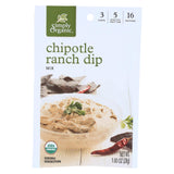 Simply Organic Chipotle Ranch Dip - Case Of 12 - 1 Oz.