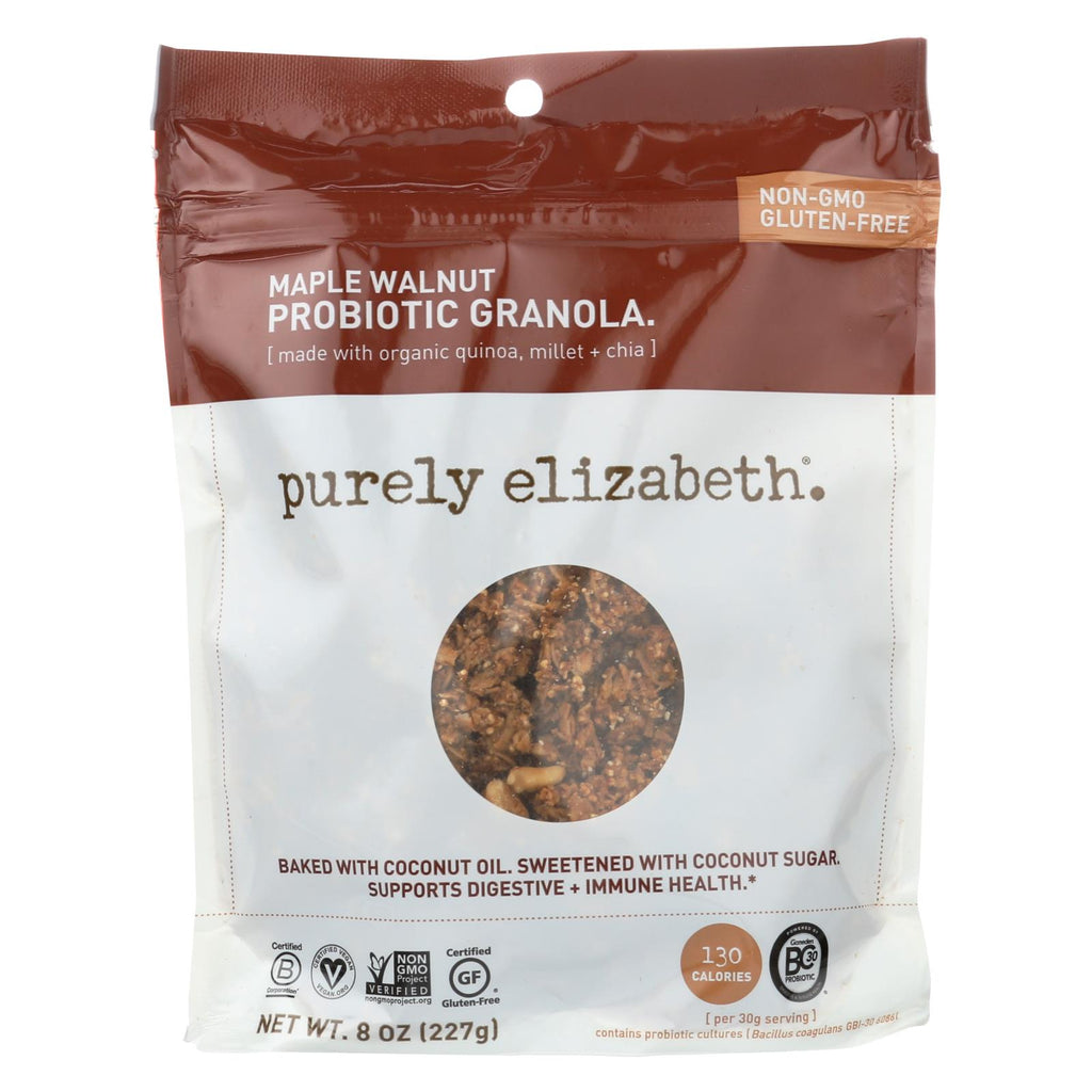 Purely Elizabeth Probiotic Granola - Maple Walnut - Case Of 6 - 8 Oz.