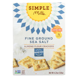 Simple Mills Fine Ground Sea Salt Almond Flour Crackers - Case Of 6 - 4.25 Oz.