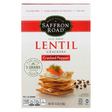 Saffron Road Lentil Chips - Cracked Pepper - Case Of 6 - 4.5 Oz.