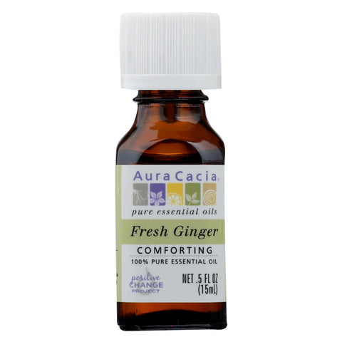 Aura Cacia - Essential Oil - Fresh Ginger - 0.5 Oz.