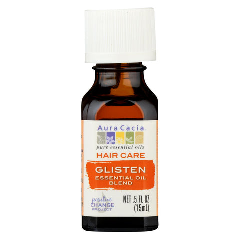 Aura Cacia - Hair Styling Balm - Glisten Essential Oil Blend - 0.5 Fl Oz.