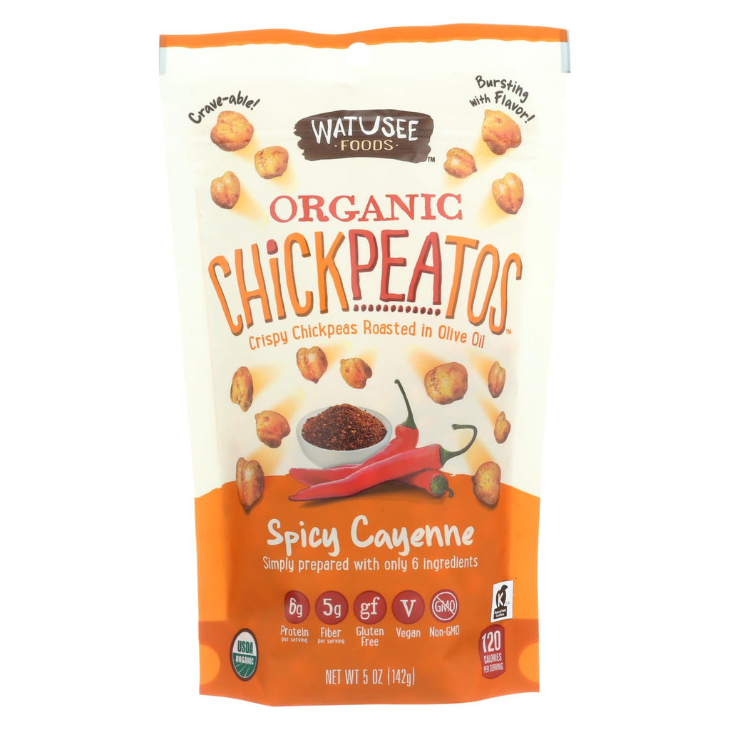 Watusee Foods Organic Chickpeas - Spicy Cayenne - Case Of 12 - 5 Oz