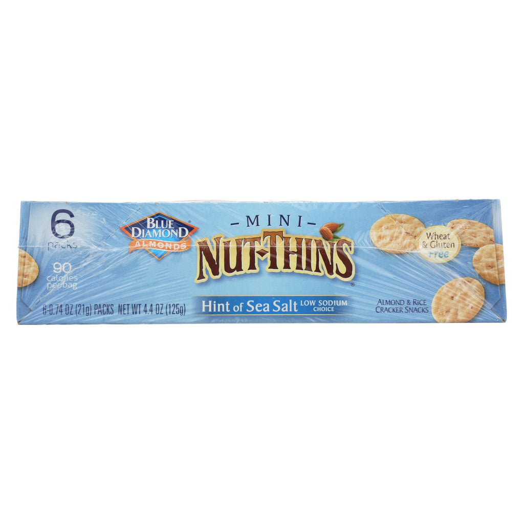 Blue Diamond - Mini Nut Thins - Sea Salt - Case Of 6 - 6-.74 Oz