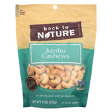 Back To Nature Cashew - Sea Salt Roasted, Jumbo - Case Of 9 - 9 Oz.