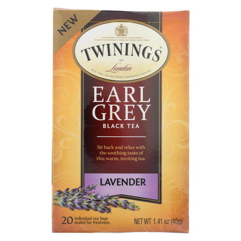 Twining's Tea Black Tea - Earl Grey Lavender - Case Of 6 - 20 Count