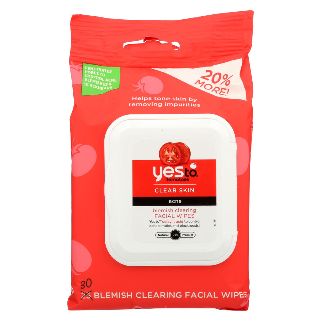 Yes To Blemish Clearing Facial Towelettes - Case Of 3 - 30 Count