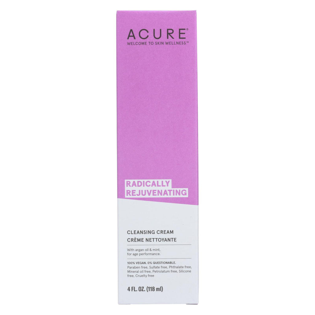 Acure - Facial Cleansing Creme - Argan Oil And Mint - 4 Fl Oz.