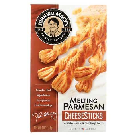 John Wm Macy's - Cheese Sticks - Melting Parmesan - Case Of 12 - 4 Oz.