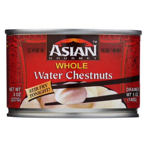 Asian Gourmet Waterchestnuts - Whole - Case Of 12 - 8 Oz