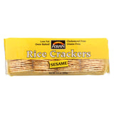 Asian Gourmet Rice Crackers - Sesame - Case Of 12 - 3.5 Oz.