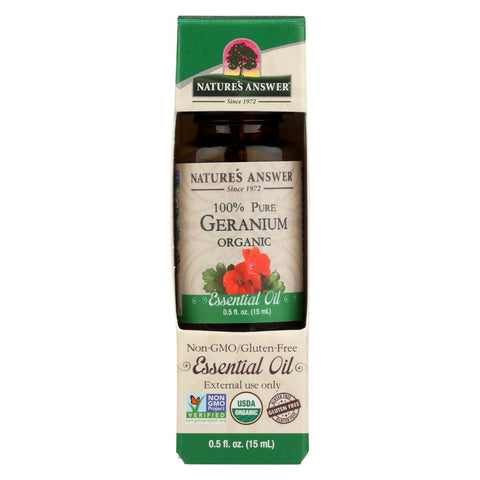 Nature's Answer - Organic Essential Oil - Geranium - 0.5 Oz.