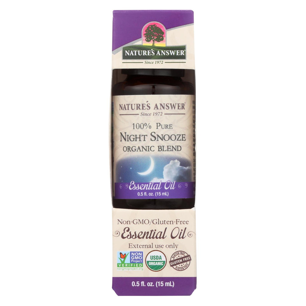 Nature's Answer - Organic Essential Oil Blend - Night Snooze - 0.5 Oz.