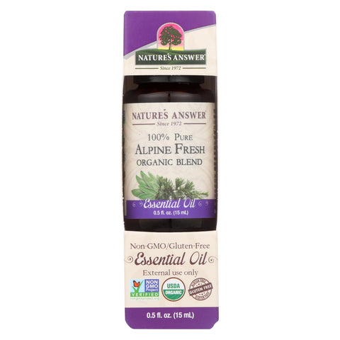 Nature's Answer - Organic Essential Oil Blend - Alpine Fresh - 0.5 Oz.