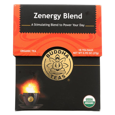 Buddha Teas - Organic Tea - Zenergy Blend- Case Of 6 - 18 Bags