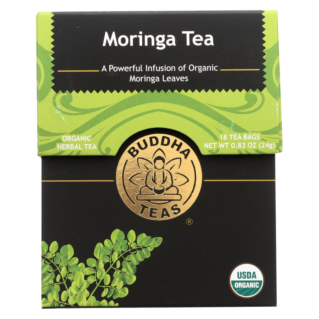 Buddha Teas - Organic Tea - Moringa - Case Of 6 - 18 Bags