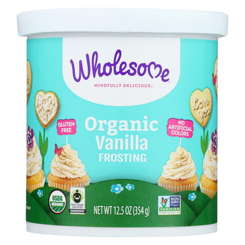 Wholesome! Organic Frosting - Vanilla - Case Of 6 - 12.5 Oz