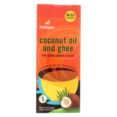 Kelapo Coconut Oil And Ghee 50-50 Blend 0.5 Oz Packets - Case Of 6 - 5-.5 Oz.