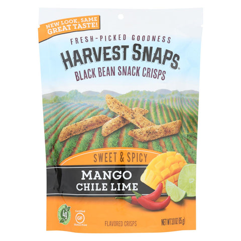 Calbee Snapea Crisp - Black Bean Crisps - Mango Chile Lime - Case Of 12 - 3 Oz