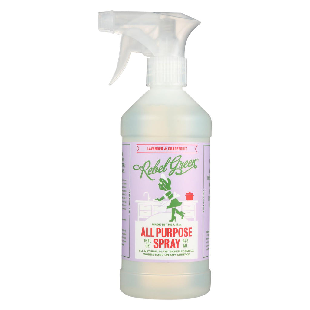 Rebel Green - All-purpose Spray - Lavender And Grapefruit - Case Of 4 - 16 Fl Oz.