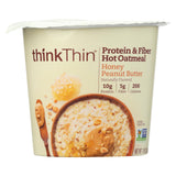 Think! Thin Protein & Fiber Hot Oatmeal - Honey Peanut Butter - Case Of 6 - 1.76 Oz