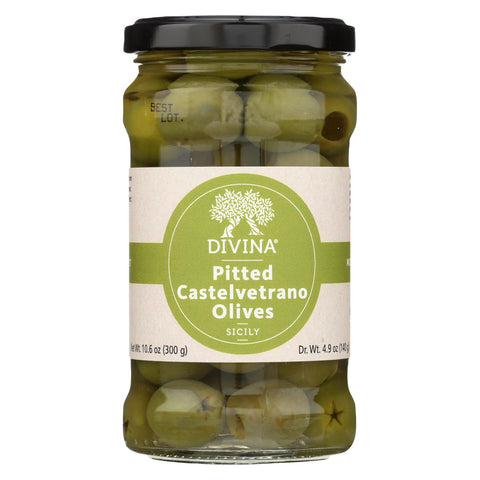 Divina - Castelvetrano Olives - Pitted - Case Of 6 - 4.9 Oz.