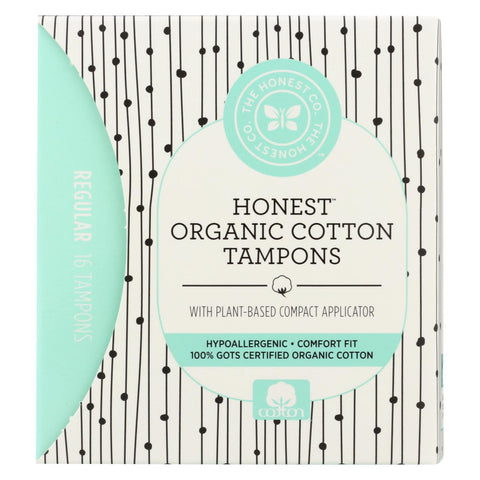 The Honest Company Cotton Tampon - Plant Based - Regular - 16 Count