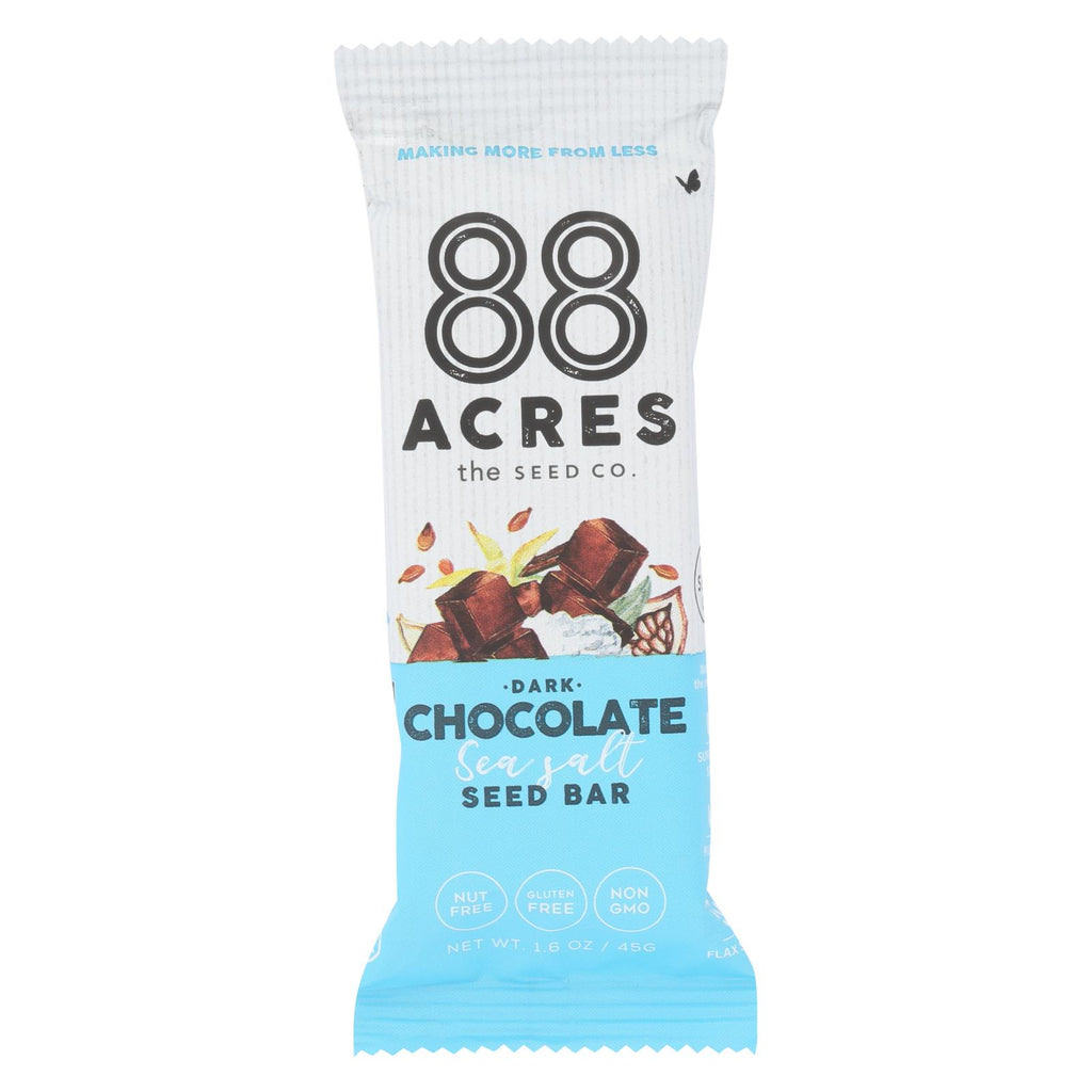 88 Acres - Bars - Chocolate And Sea Salt - Case Of 9 - 1.6 Oz.