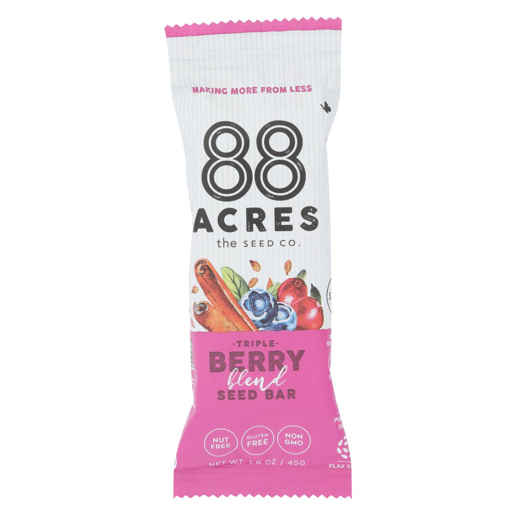 88 Acres - Bars - Triple Berry - Case Of 9 - 1.6 Oz.