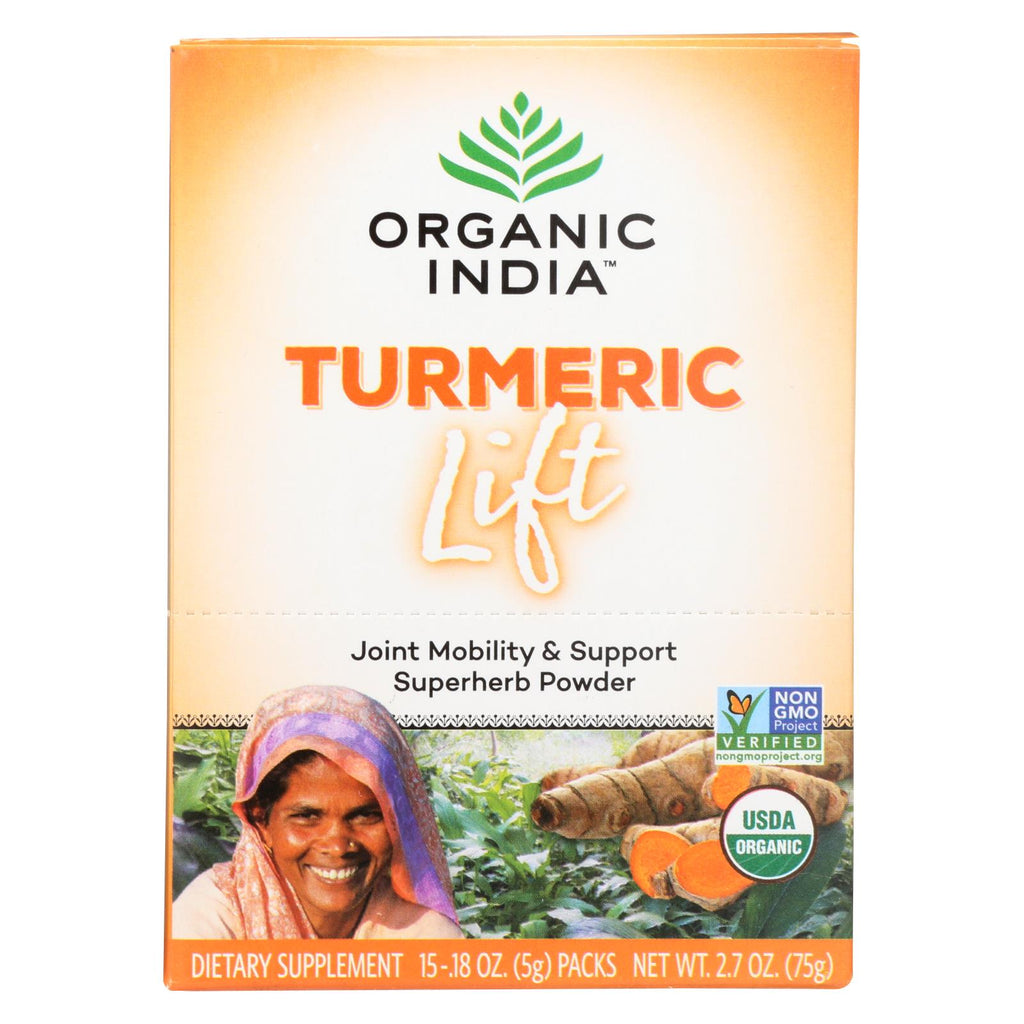 Organic India Lift Box - Turmeric - 15 Count