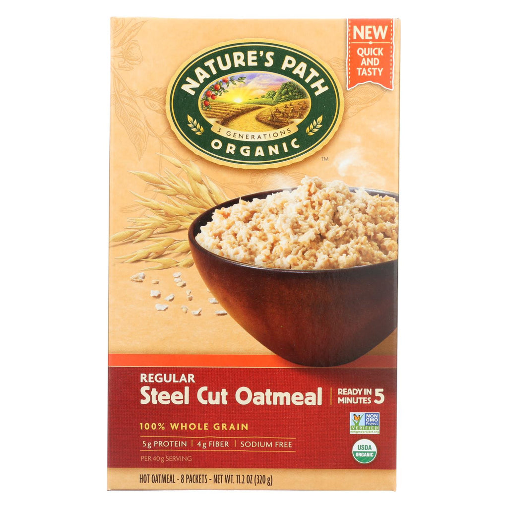 Nature's Path Oats - Organic - Steel Cut - Quick - Case Of 6 - 8-1.4 Oz