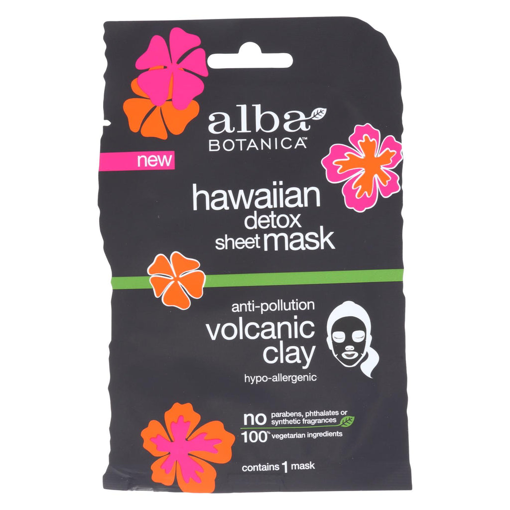 Alba Botanica - Hawaiian Sheet Mask - Detox - Case Of 8 - 1 Count