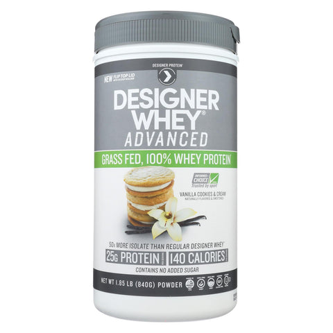 Designer Whey - Protein Powder - Vanilla Cookies And Cream - 1.85 Lb