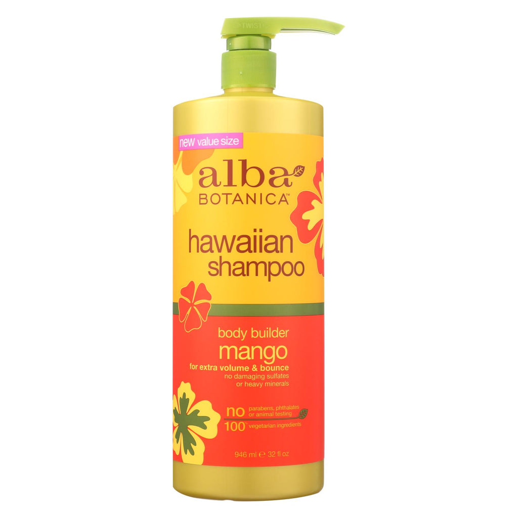 Alba Botanica - Hawaiian Shampoo - Body Builder Mango - 32 Fl Oz