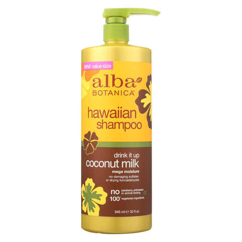 Alba Botanica - Hawaiian Shampoo - Drink It Up Coconut Milk - 32 Fl Oz