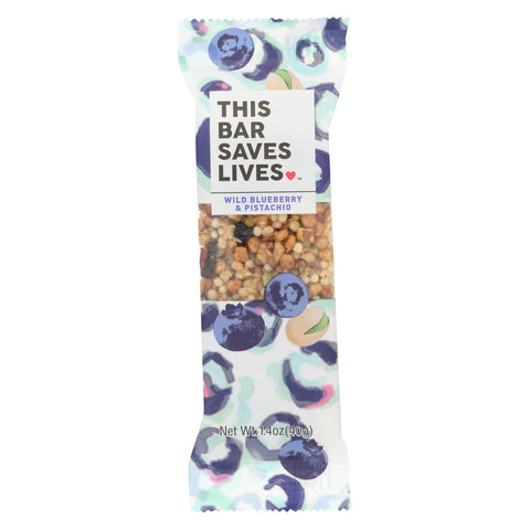 This Bar Saves Lives - Wild Blueberry Pistachio - Case Of 12 - 1.4 Oz.