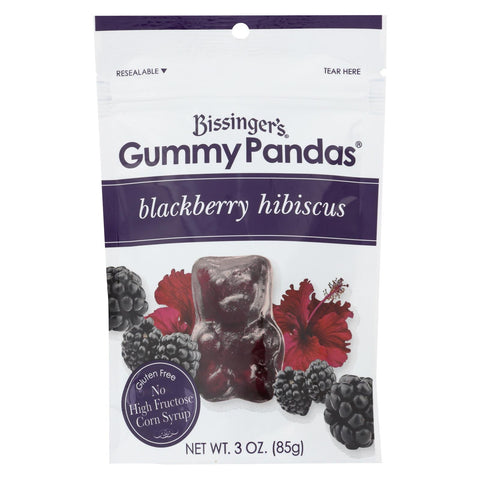 Bissinger's Gummy Pandas Blackberry Hibiscus - Case Of 12 - 3 Oz.