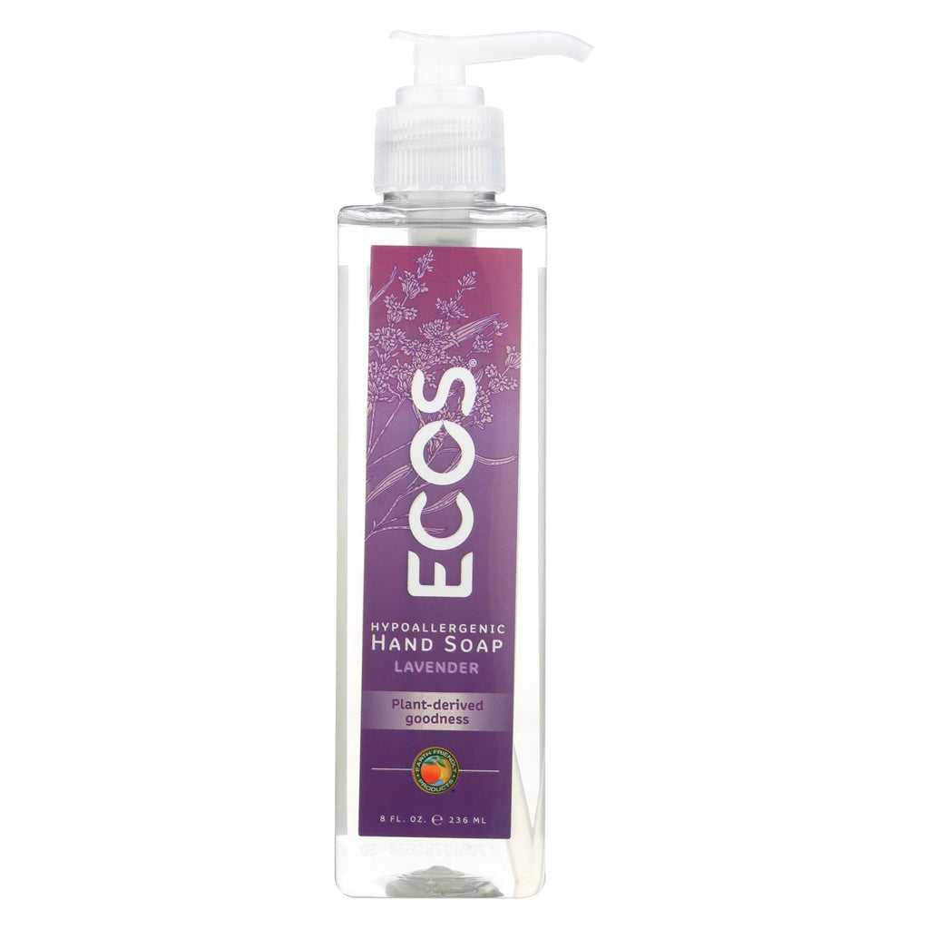 Earth Friendly Hand Soap - Ecos - Lavender - Case Of 6 - 8 Oz