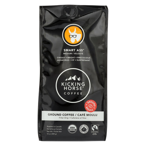 Kicking Horse Ground Coffee - Smart Ass - Case Of 6 - 10 Oz.