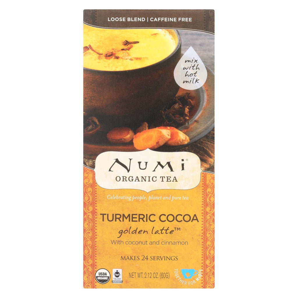 Numi Tea Golden Latte - Organic - Tumeric Cocoa - Case Of 6 - 2.12 Oz