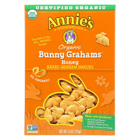 Annie's Homegrown Bunny Grahams Honey - Case Of 12 - 7.5 Oz