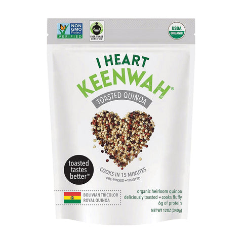 I Heart Keenwah Quinoa - Organic - Tricolor - Toasted - Case Of 6 - 12 Oz