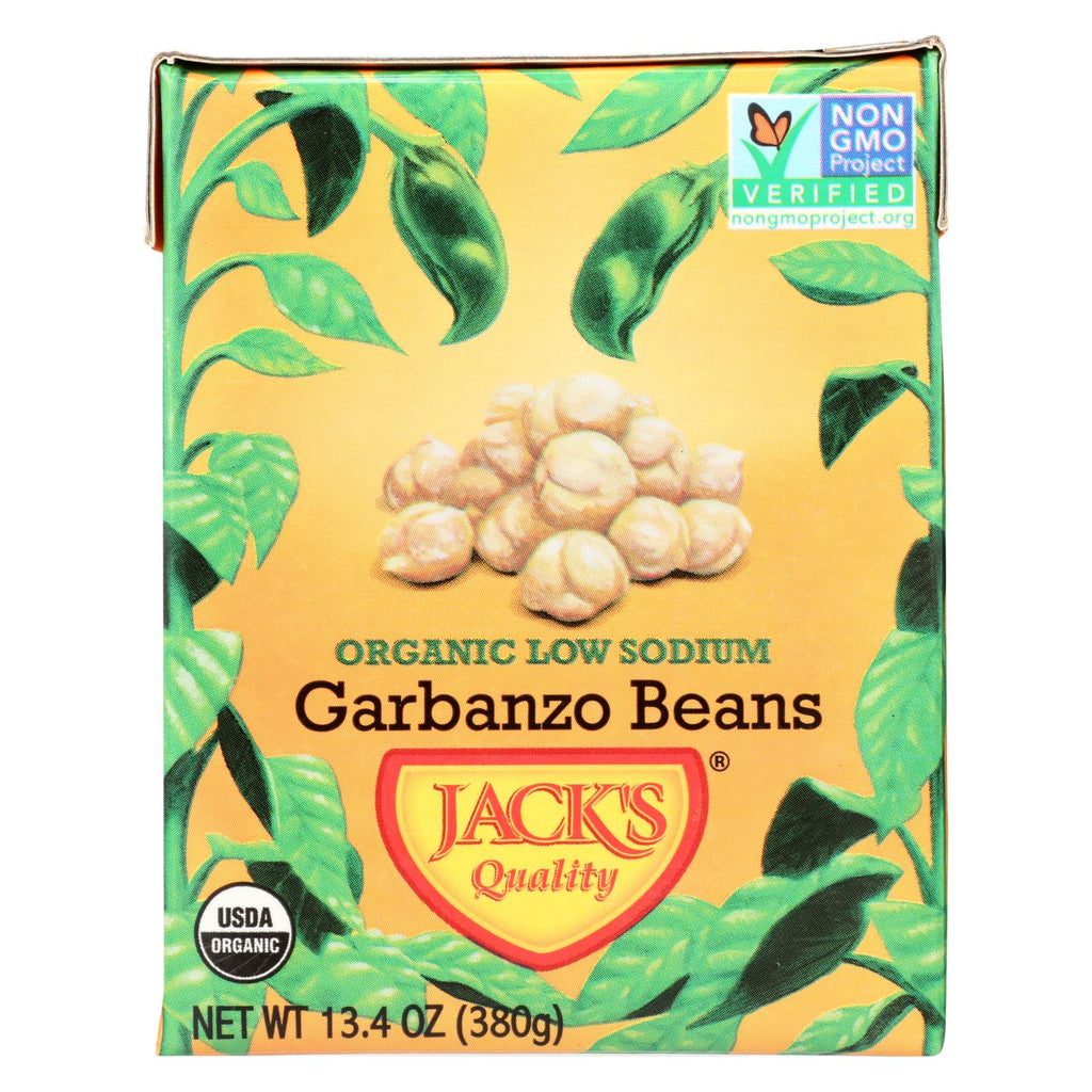 Jack's Quality Organic Garbanzo Beans - Low Sodium - Case Of 8 - 13.4 Oz