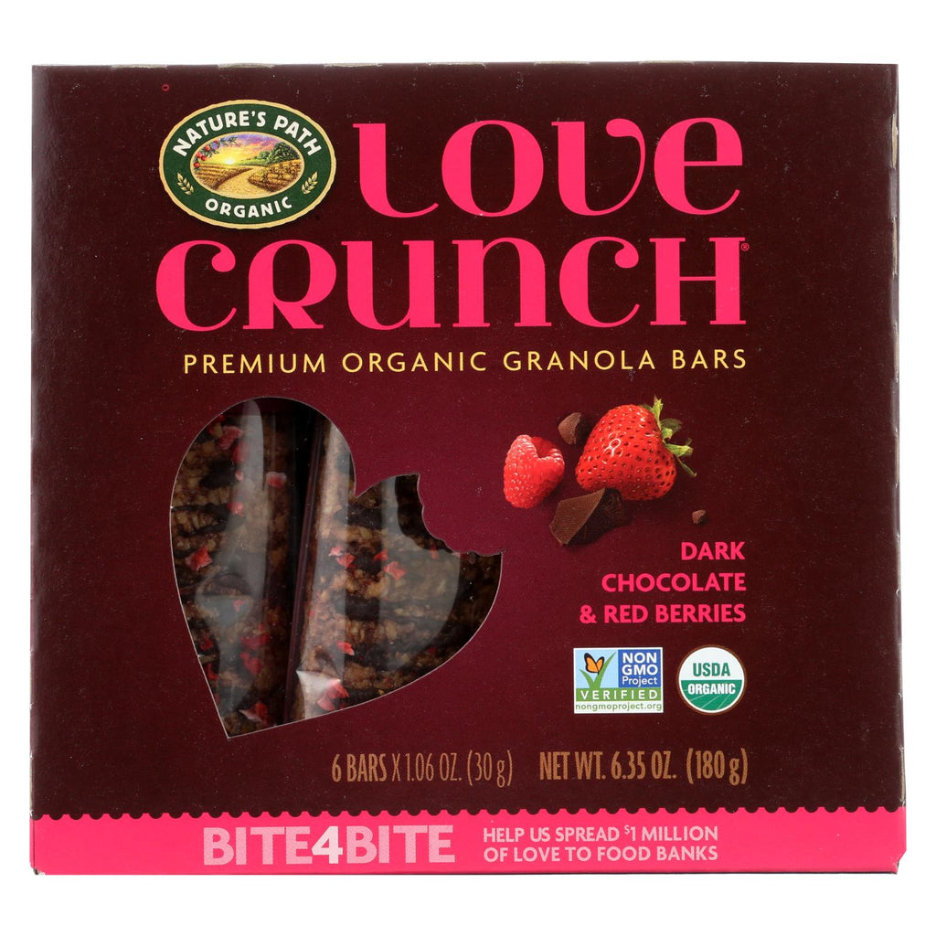 Nature's Path Organic Granola Bar - Dark Chocolate Red Berries - Case Of 12 - 6-1.06oz