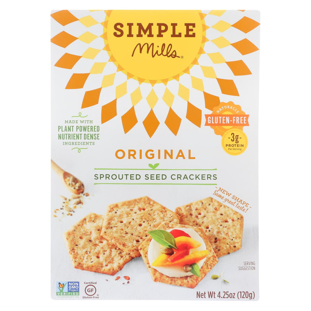 Simple Mills Sprouted Seed Crackers - Original - Case Of 6 - 4.25 Oz