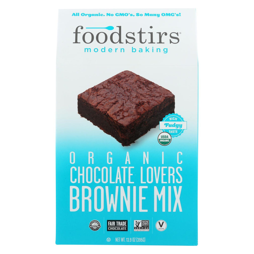 Foodstirs Organic Baking Mix - Chocolate Brownie Love - Case Of 6 - 13.9 Oz